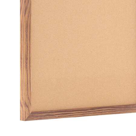 Flash Furniture Camden Rustic 20in. x 30in. Wall Mount Cork Board w/Wooden Push Pins, Torched Brown HGWA-CK-20X30-BRN-GG